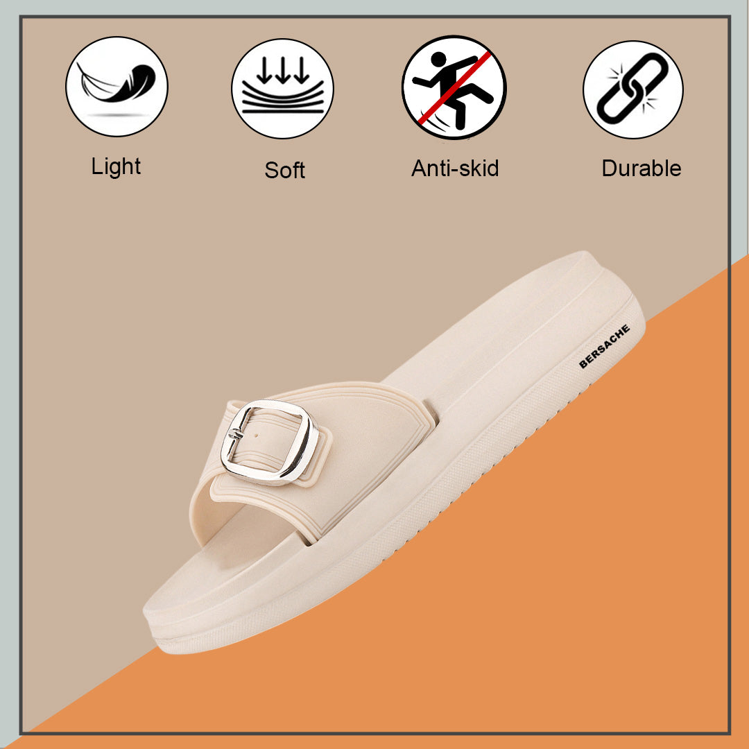 Bersache Extra Soft Classic Casual  with Regular wear with Ultra Soft & Flexibility Technology Slide for Women's-(6366-Beige).