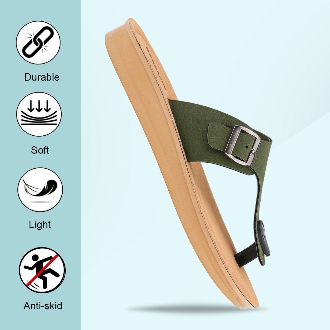 Bersache Extra Soft Classic Casual with  Regular wear with Ultra Soft & Flexibility Technology Flip-Flop for Women's & Girl's (6258-Green)