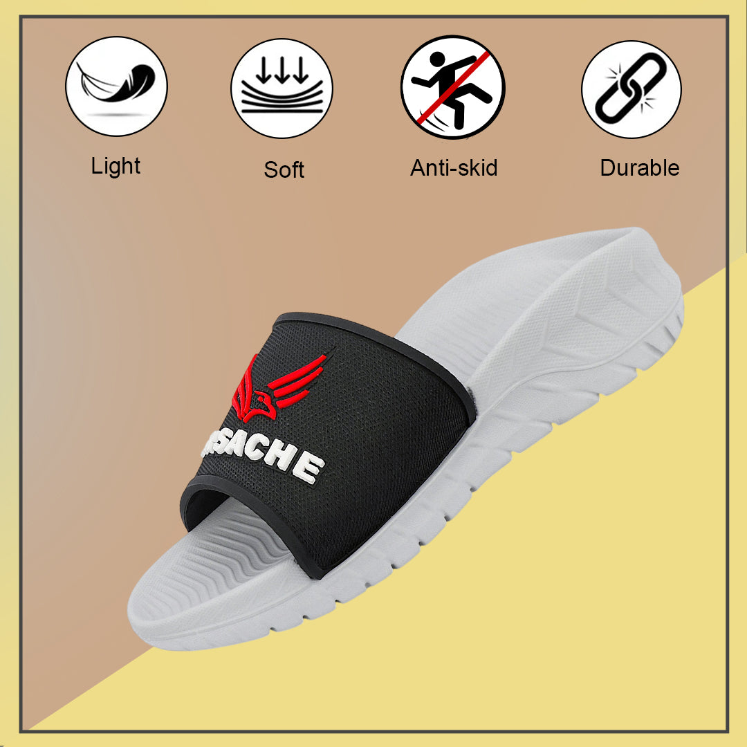 Bersache Extra Soft Classic Casual with  Regular wear with Ultra Soft & Flexibility Technology Flip Flop For Men's-(White-6328).