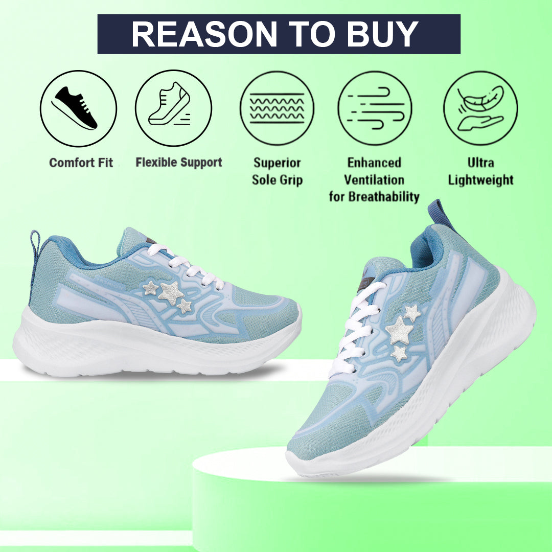 Bersache Casual Sneaker shoe for Women| Soft Cushioned Insole , Slip-Resistance Casuals For Women's-(8174-Blue)