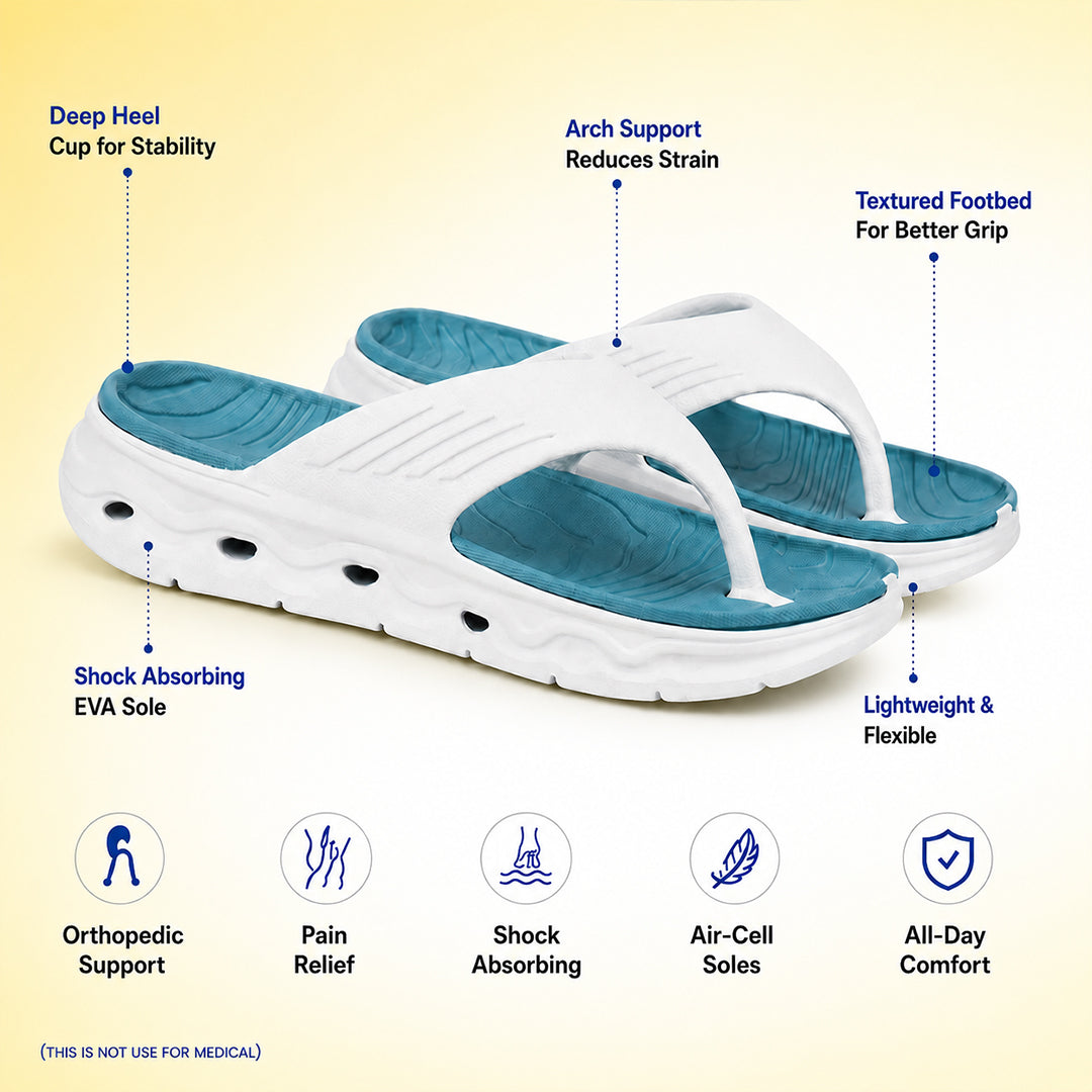 Bersache Extra Soft Classic Casual CHAPPAL with  Regular wear with Ultra Soft & Flexibility Technology  Slippers for Men's-(6343-White & Sea-Green)