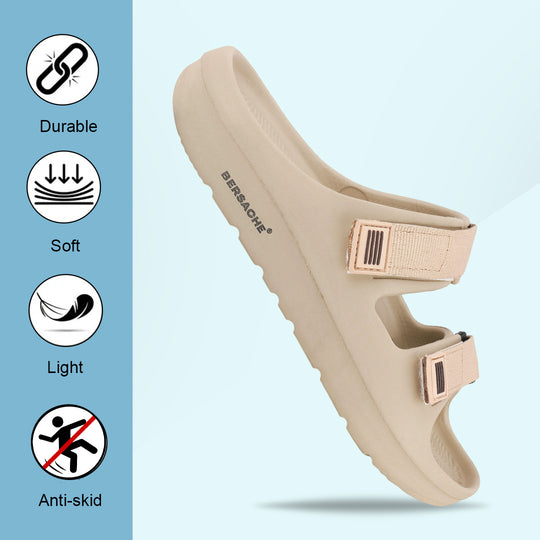 Bersache Extra Soft Classic Casual with  Regular wear with Ultra Soft & Flexibility Technology Slipper For Men's & Boy's-(Beige-6287)