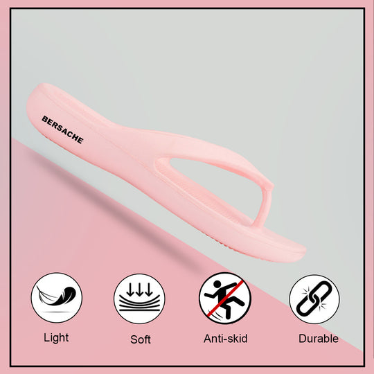 Bersache Extra Soft Classic Casual with  Regular wear with Ultra Soft & Flexibility Technology Slipper For Women's & Girl's-(6253-Pink)