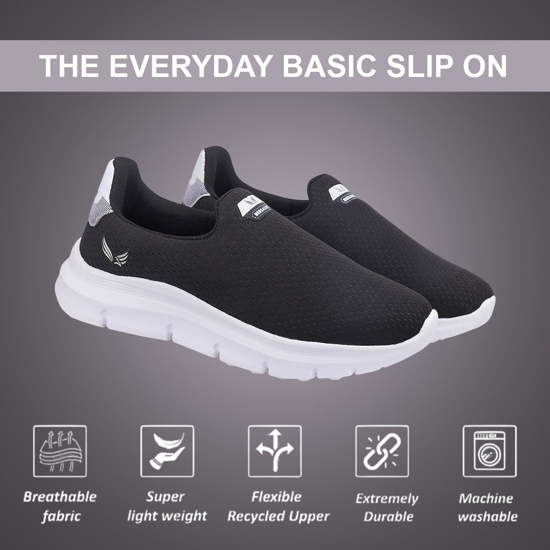 Bersache Lightweight Casual Sneaker Shoes For Men Black-8070