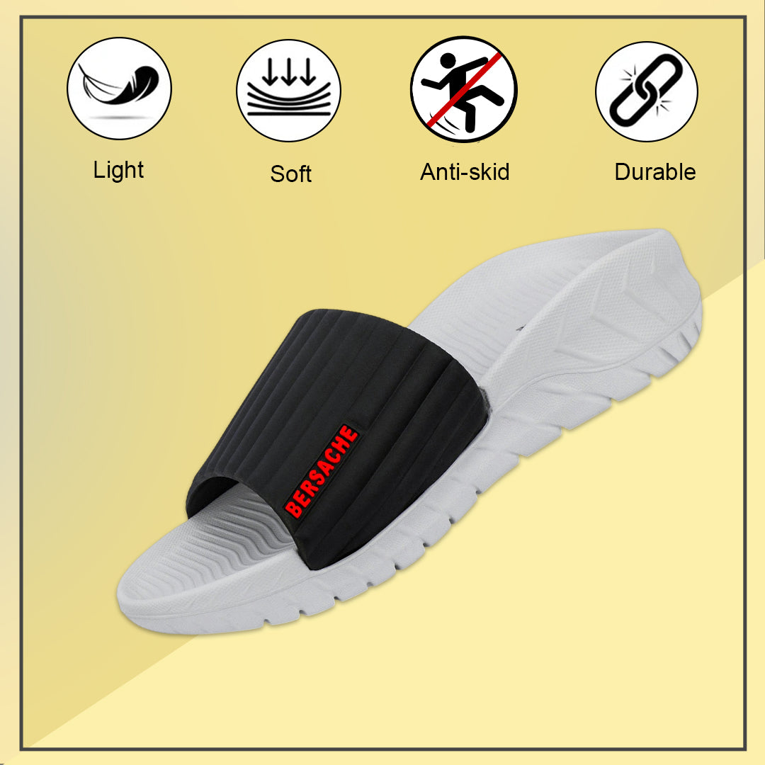 Bersache Extra Soft Classic Casual with  Regular wear with Ultra Soft & Flexibility Technology Flip Flop For Men's-(White-6331).