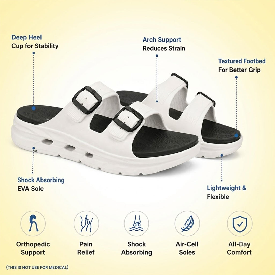 Bersache Extra Soft Classic Casual  with  Regular wear with Ultra Soft & Flexibility Technology Flip-Flop for Men's-(6339-White).