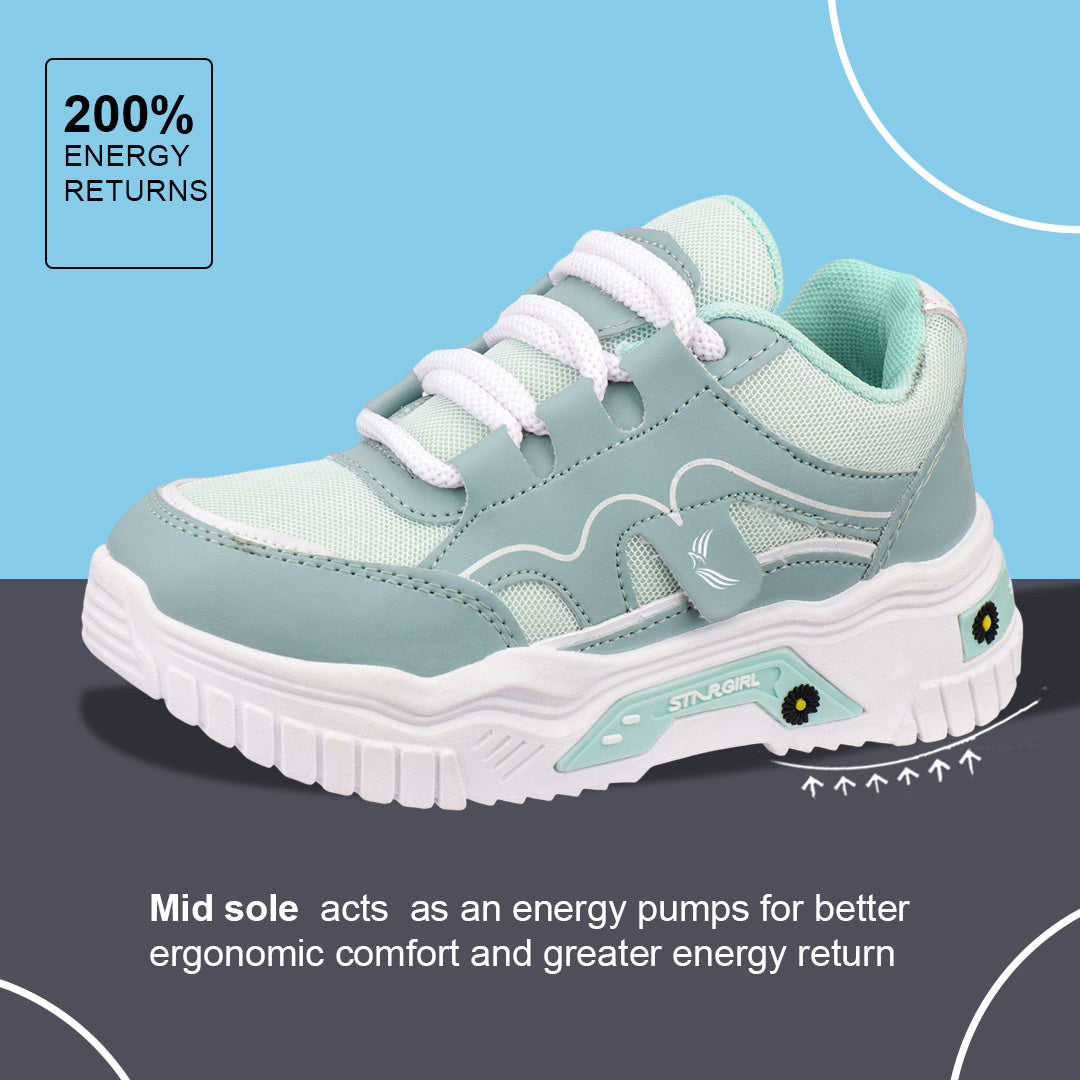 Bersache Premium Sports ,Gym, Trending Stylish Running Colour Changing shoes for Women (8101-Grey)