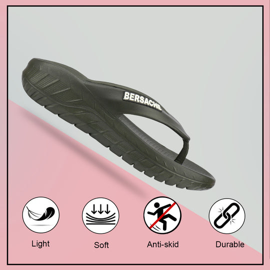 Bersache Extra Soft Classic Casual with  Regular wear with Ultra Soft & Flexibility Technology Slipper For Men's & Boy's-Black-6255