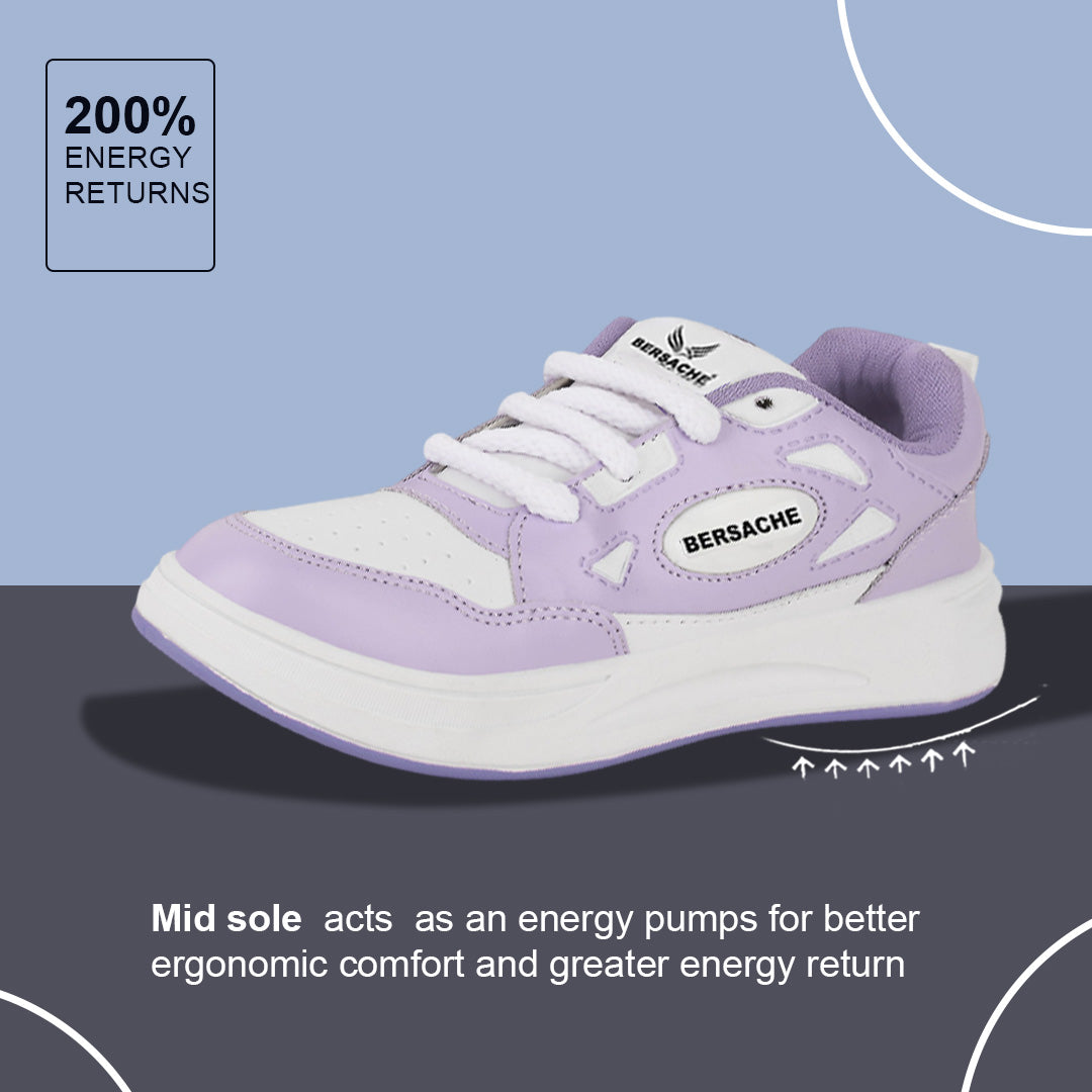 Bersache Premium Sports ,walking,Gym,cricket, Trending  Running Shoes For Women's-(8112-Purple)