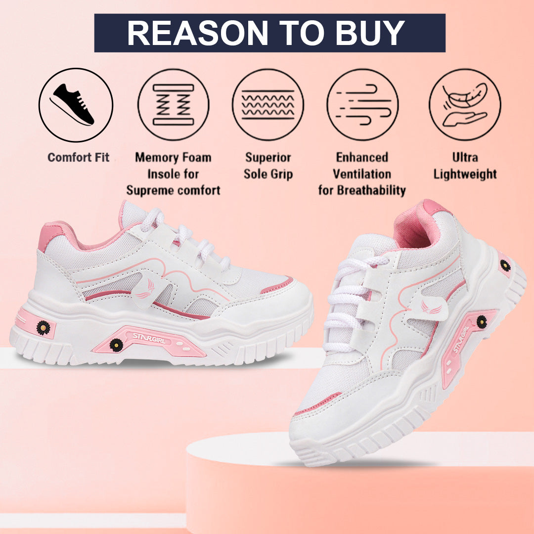 Bersache Sneaker, Loafers ,Casual with Extra comfort Sneaker Colour Changing shoes for Women (Pink-8102)