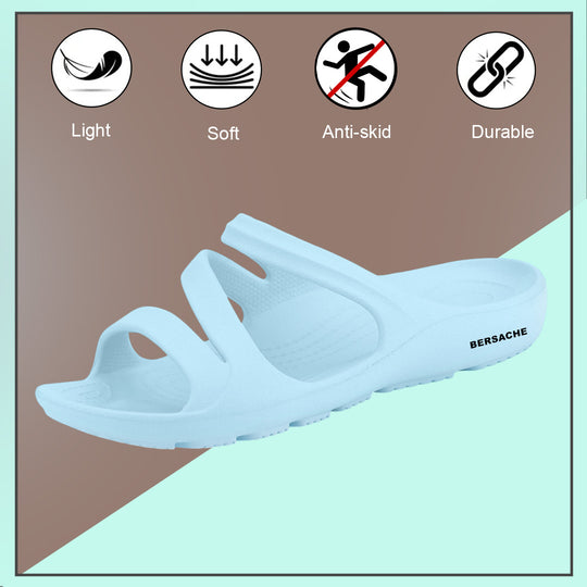 Bersache Extra Soft Classic Casual with  Regular wear with Ultra Soft & Flexibility Technology Sandal's For Women's & Girl's-(6249-Blue)