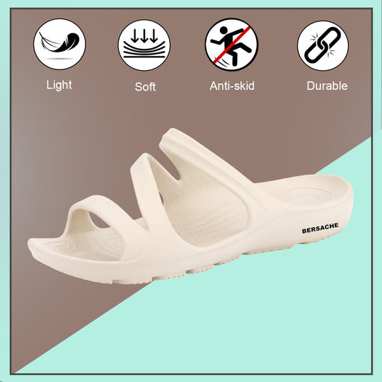 Bersache Extra Soft Classic Casual with  Regular wear with Ultra Soft & Flexibility Technology Sandal's For Women's & Girl's-(6251-Beige)