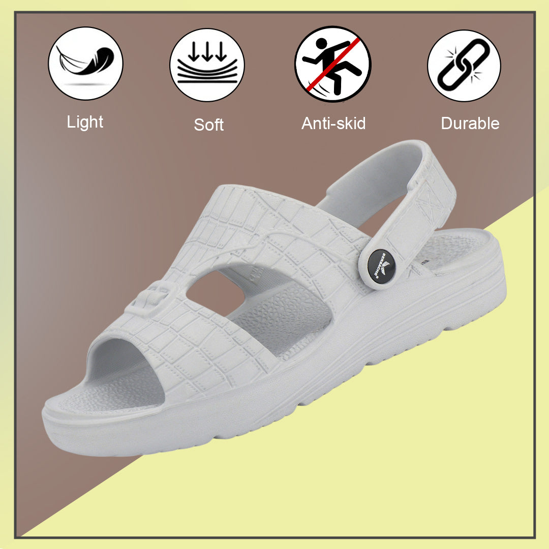 Bersache Extra Soft Classic Casual with  Regular wear with Ultra Soft & Flexibility Technology Sandal For Men's & Boy's-(Grey-6271).