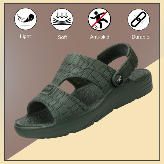 Bersache Extra Soft Classic Casual with  Regular wear with Ultra Soft & Flexibility Technology Sandal For Men's & Boy's-Black-6270