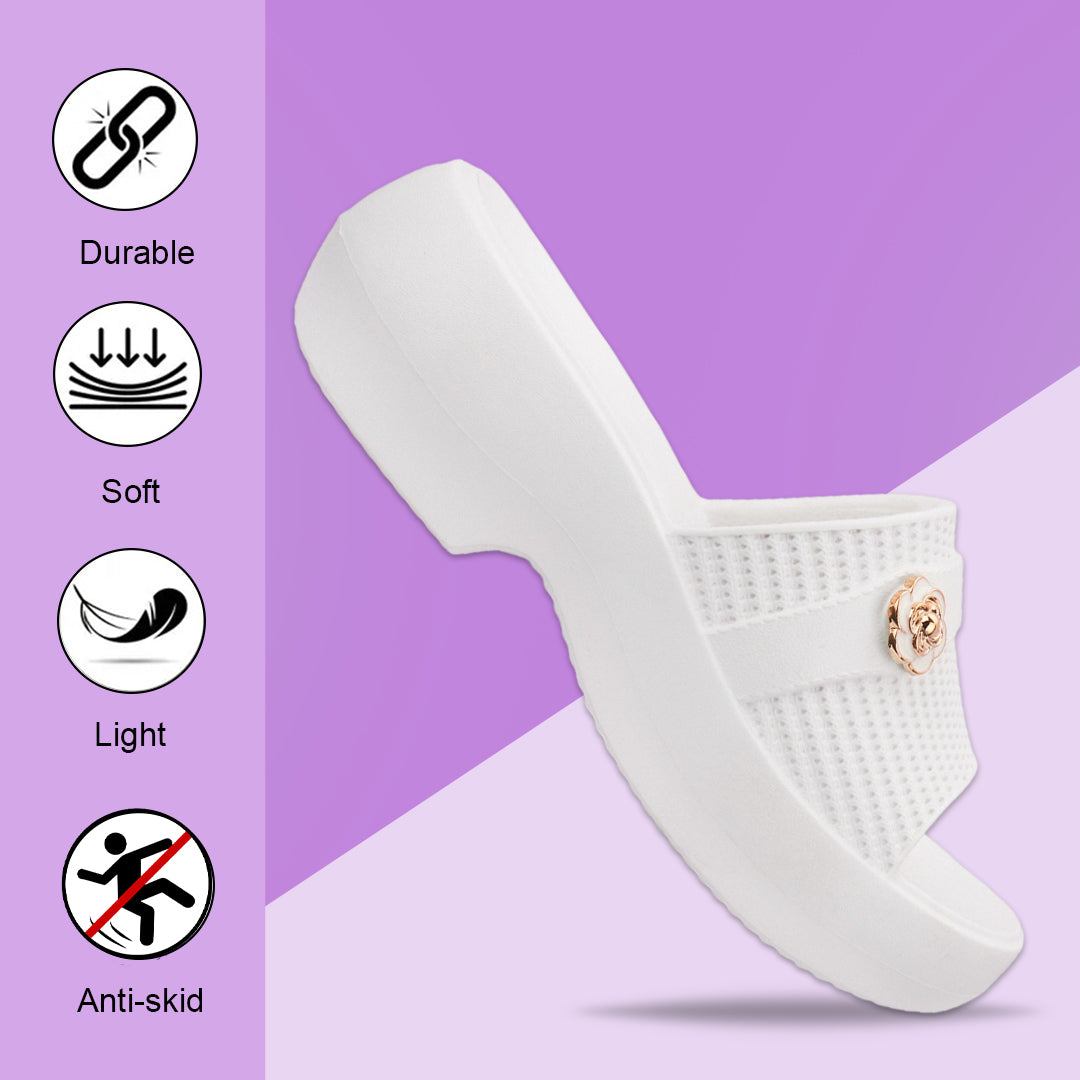 Bersache Extra Soft Classic Casual CHAPPAL with  Regular wear with Ultra Soft & Flexibility Technology  Slippers for Women's-(6291-White)