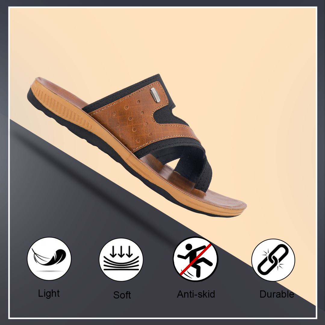 Bersache Extra Soft Classic Casual with  Regular wear with Ultra Soft & Flexibility Technology Sandal For Men's & Boy's-Black-6216