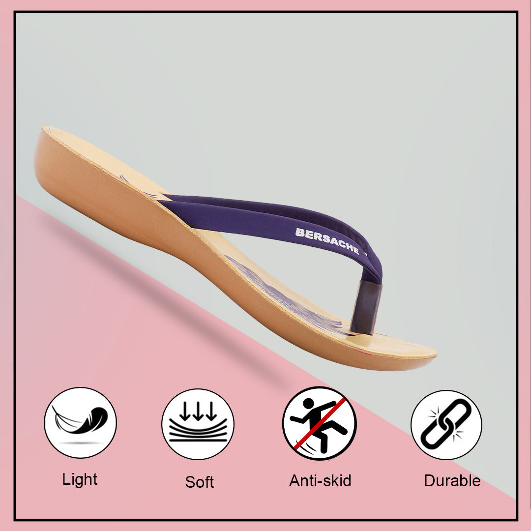 Bersache Extra Soft Classic Casual with  Regular wear with Ultra Soft & Flexibility Technology Slipper For Women's & Girl's-Purple-6247.