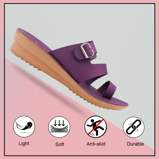 Bersache Extra Soft Classic Casual with  Regular wear with Ultra Soft & Flexibility Technology Slipper For Women's & Girl's-(6245-Purple)