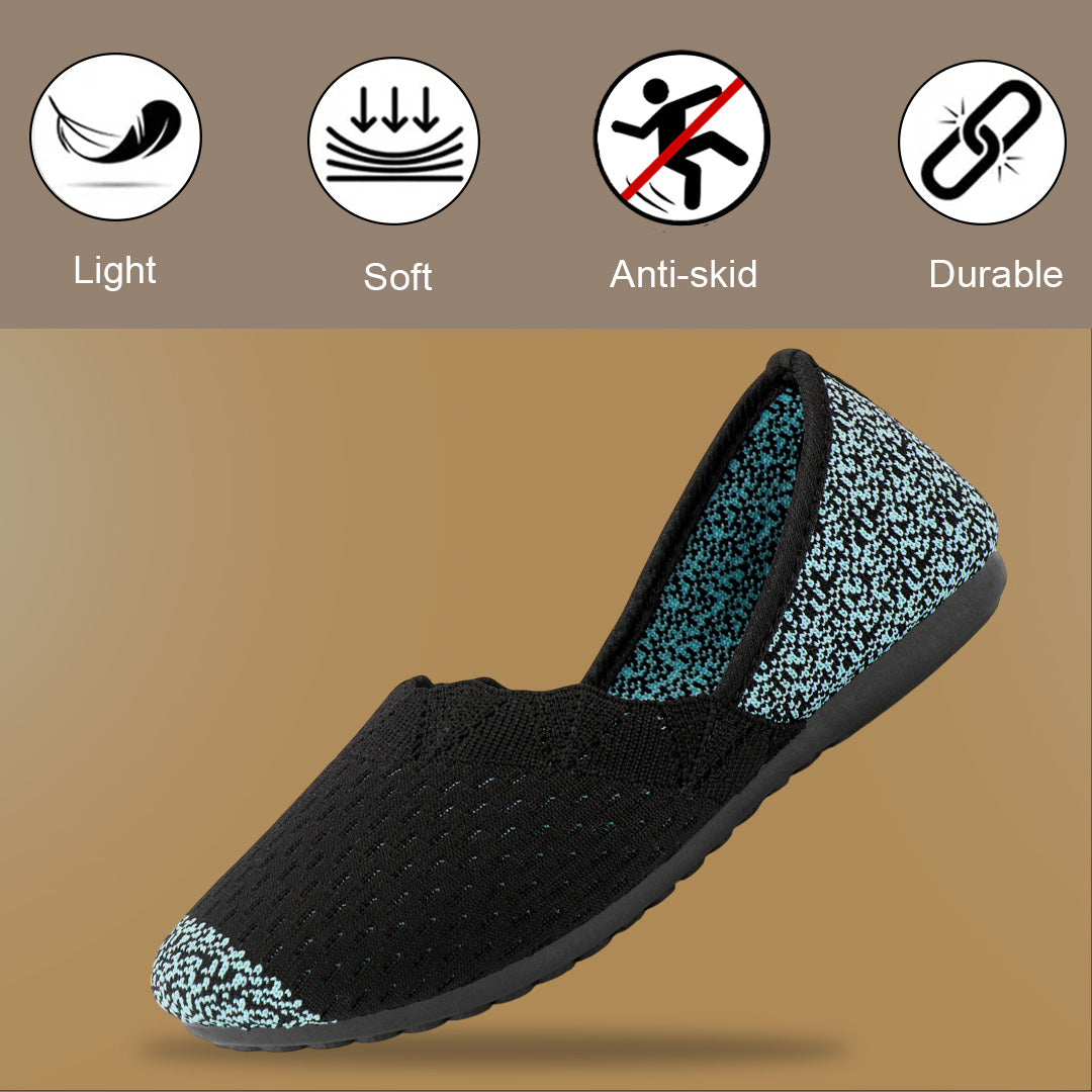 BERSACHE Women's Belly – Lightweight, Breathable & Comfortable Daily Wear Shoes(Green-6274).