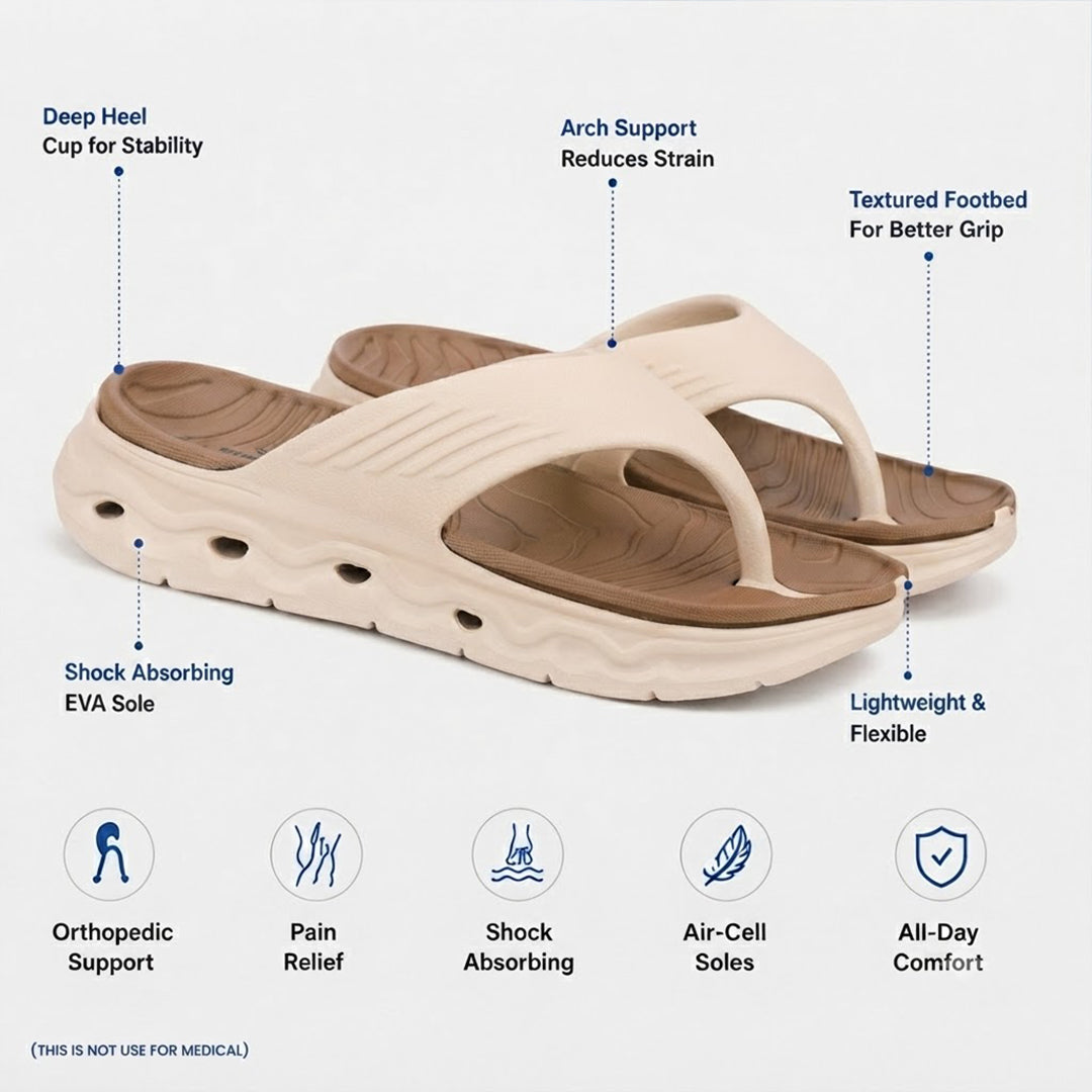Bersache Extra Soft Classic Casual  with Regular wear with Ultra Soft & Flexibility Technology Sandals for Men's-(6344-Brown & Beige).