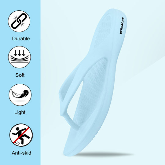 Bersache Extra Soft Classic Casual with  Regular wear with Ultra Soft & Flexibility Technology Flip-Flop for Women's & Girl's (6252-Sky-Blue)