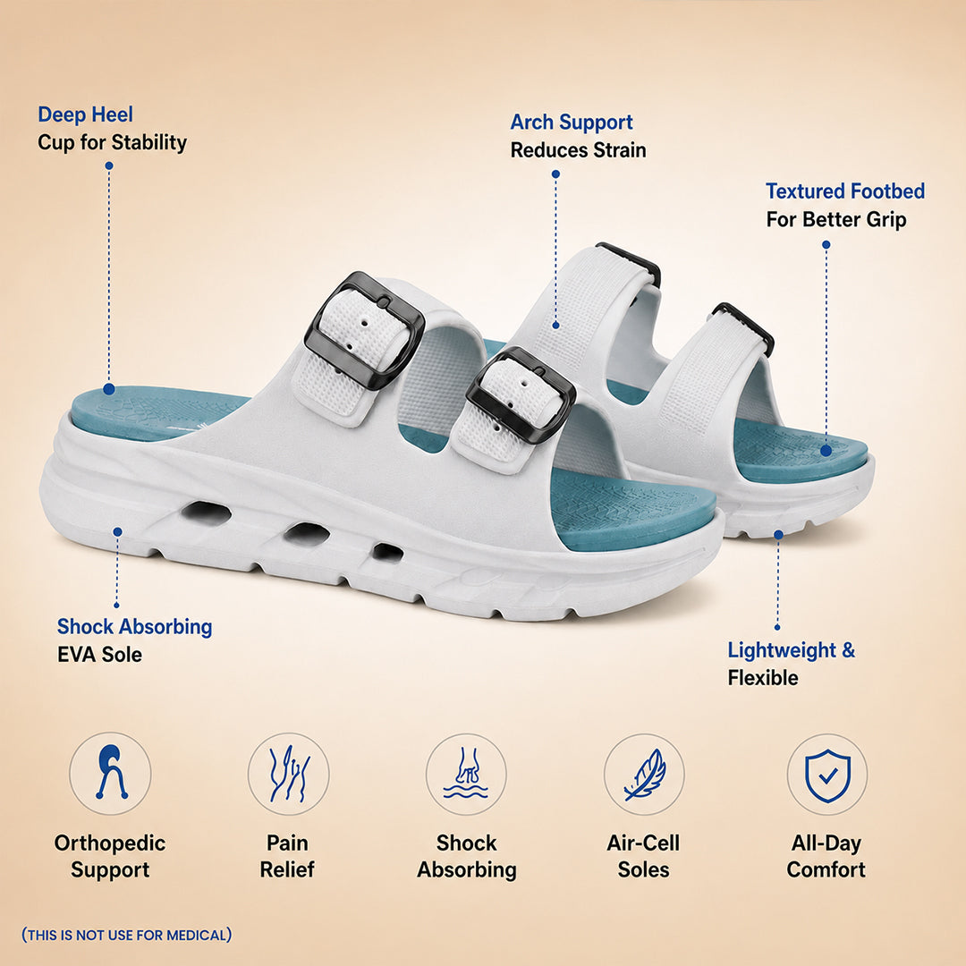 Bersache Extra Soft Classic Casual CHAPPAL with  Regular wear with Ultra Soft & Flexibility Technology  Slippers for Men's-(6340-Sea-Green & White).