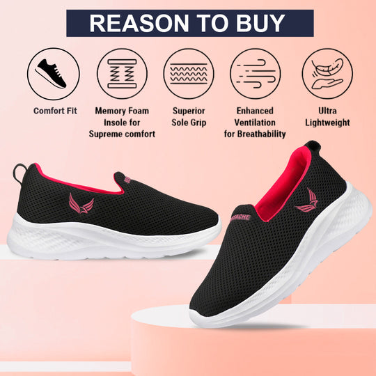 Bersache Sneaker, Loafers ,Casual with Extra comfort Sneaker Colour Changing shoes for Women (Red-8097)