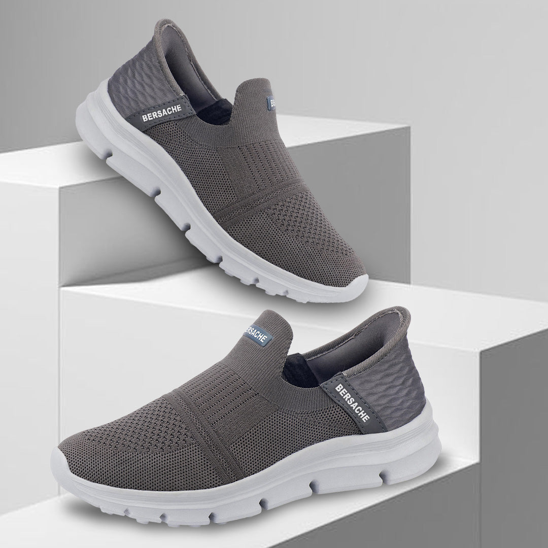 Bersache Lightweight Casual Sneaker Shoes For Men (8076-Grey).