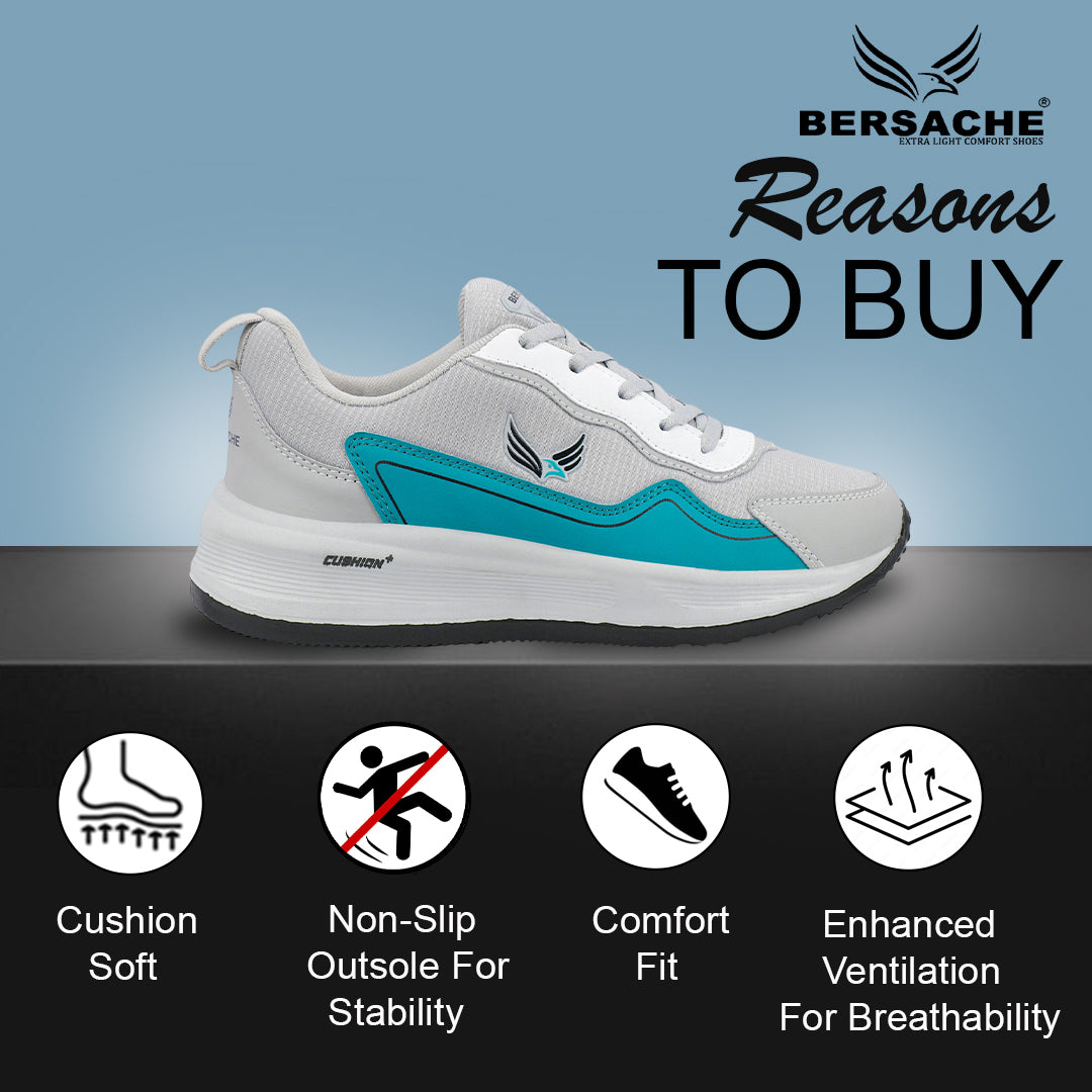 Bersache Premium Sports ,walking,Gym,cricket, Trending  Running Shoes For Men's (Green-8145)