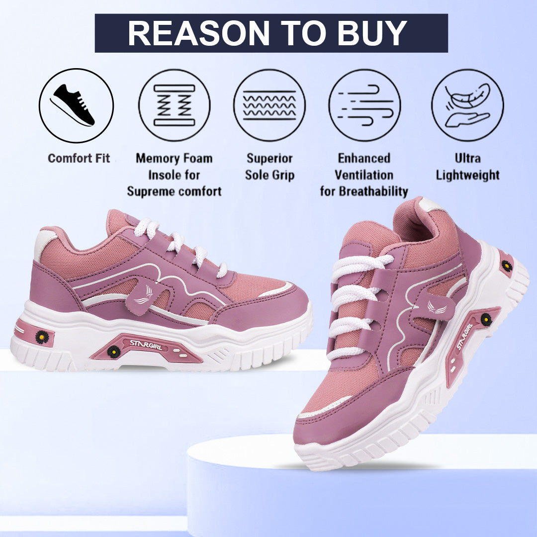 Bersache Sneaker, Loafers ,Casual with Extra comfort Sneaker Colour Changing shoes for Women (Purple-8103)