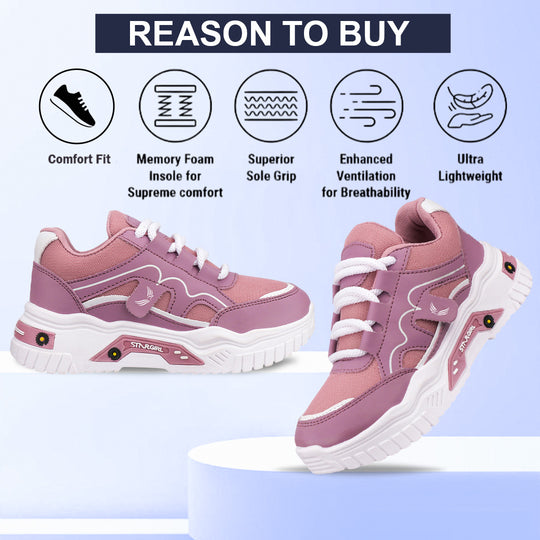 Bersache Sneaker, Loafers ,Casual with Extra comfort Sneaker Colour Changing shoes for Women (Purple-8103)