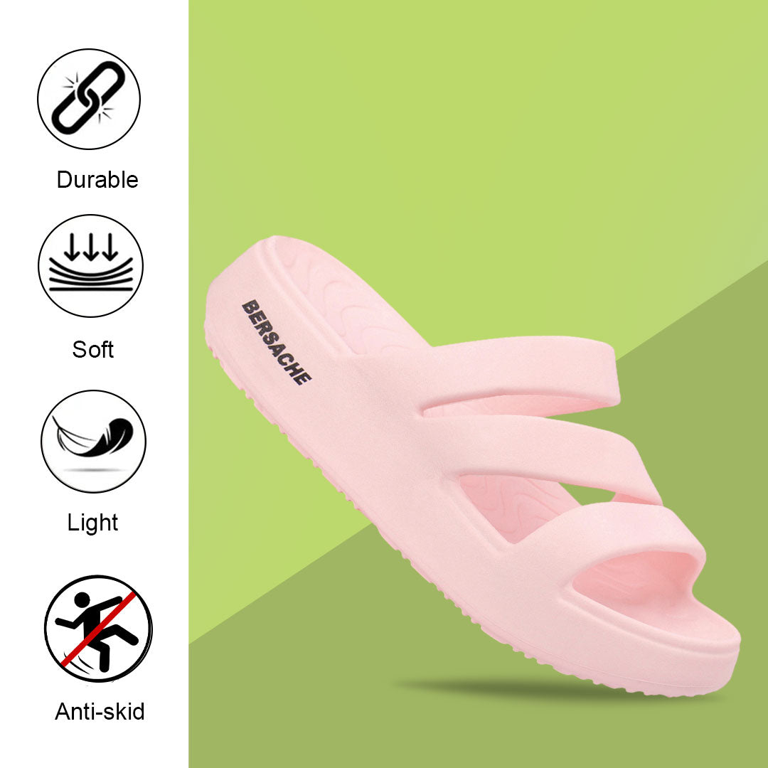 Bersache Extra Soft Classic Casual  with  Regular wear with Ultra Soft & Flexibility Technology Flip-Flop for Women's-(6310-Pink)