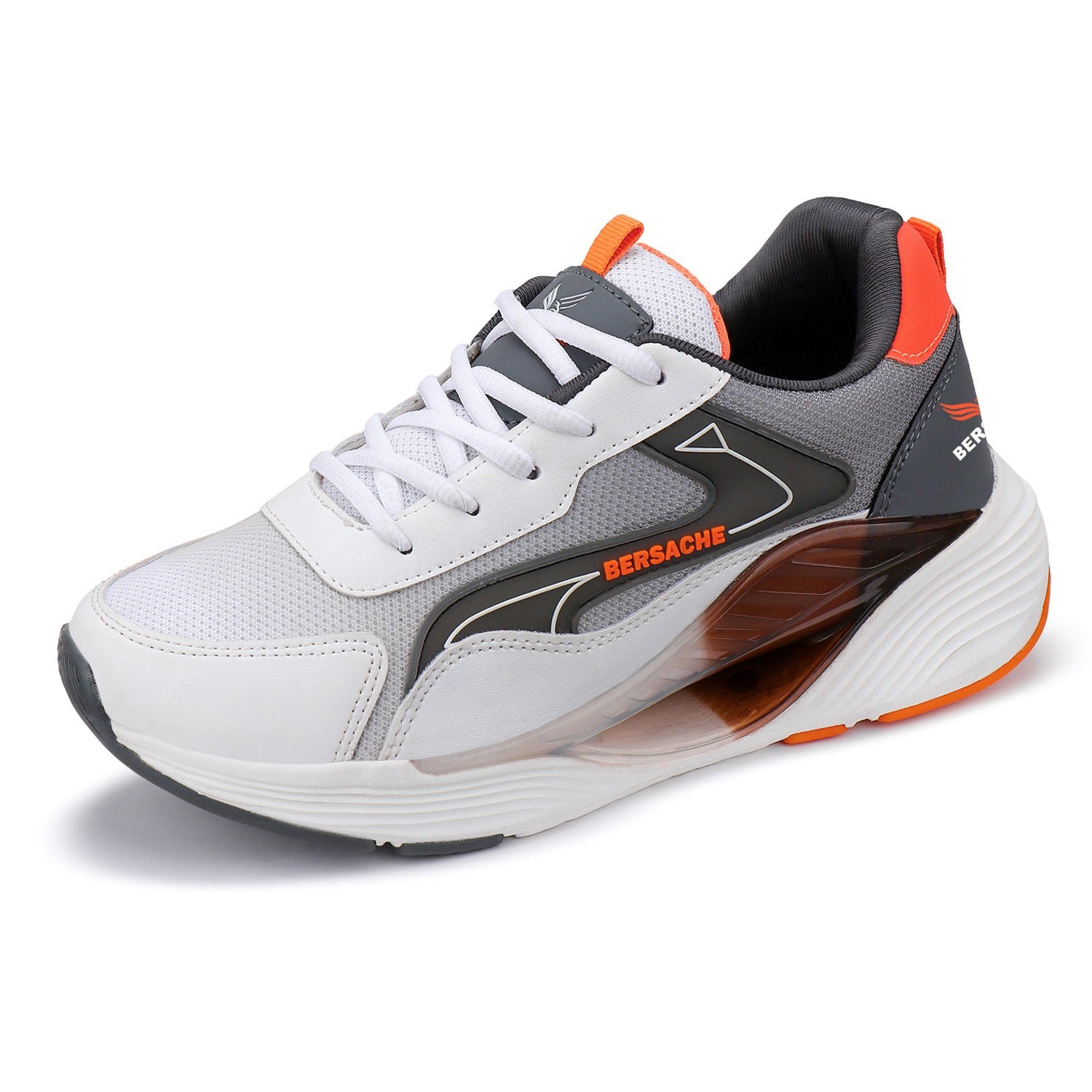 Bersache Lightweight Sports Running Shoes For Men Orange-9072