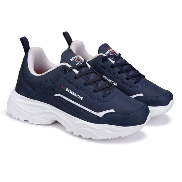 Bersache Lightweight Casual Sneaker Shoes For Men Blue-7055