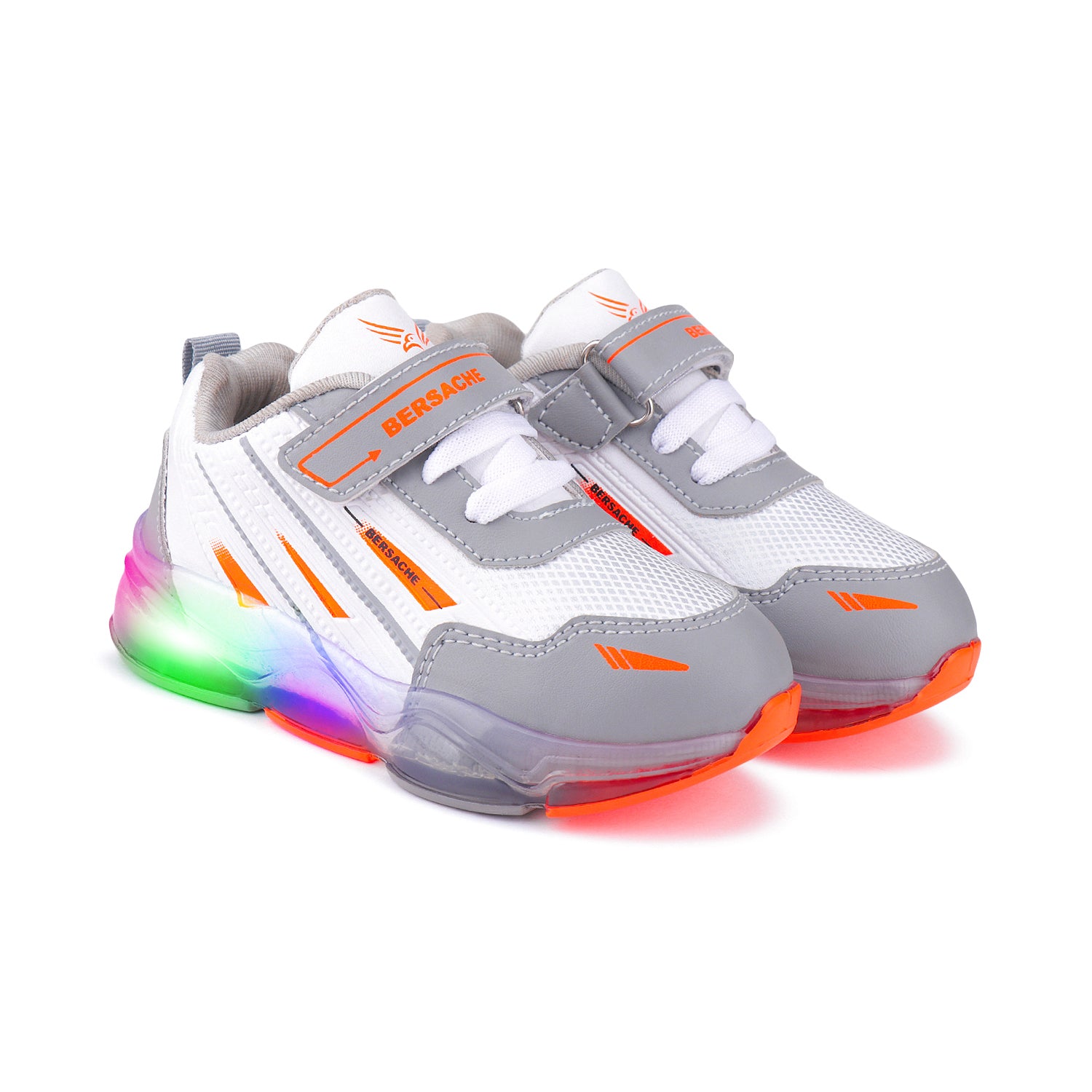 Bersache Premium Sports,walking,Gym,cricket,Trending Running Shoes For Kid's - Ornage -8038.