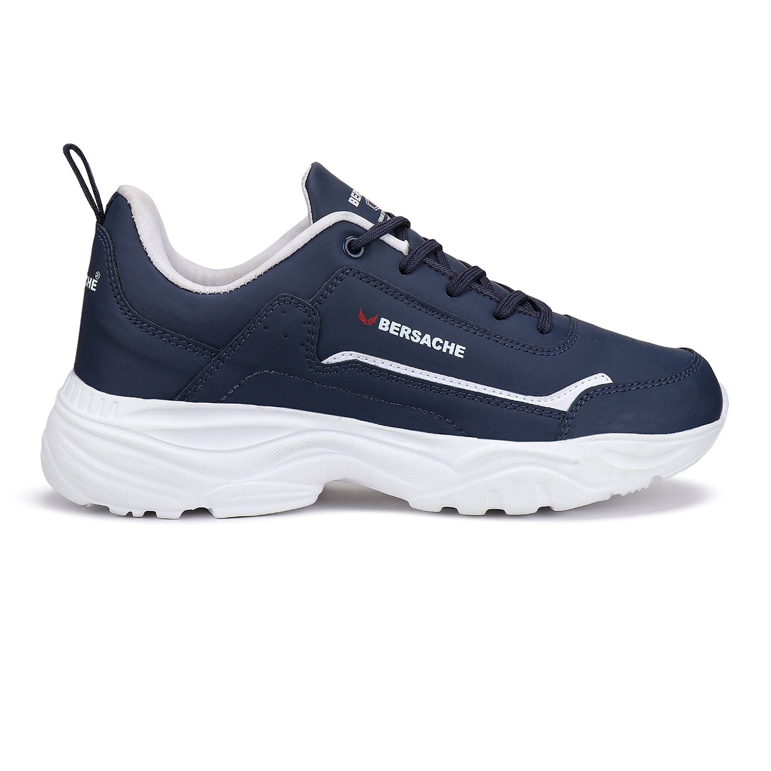 Bersache Lightweight Casual Sneaker Shoes For Men Blue-7055.
