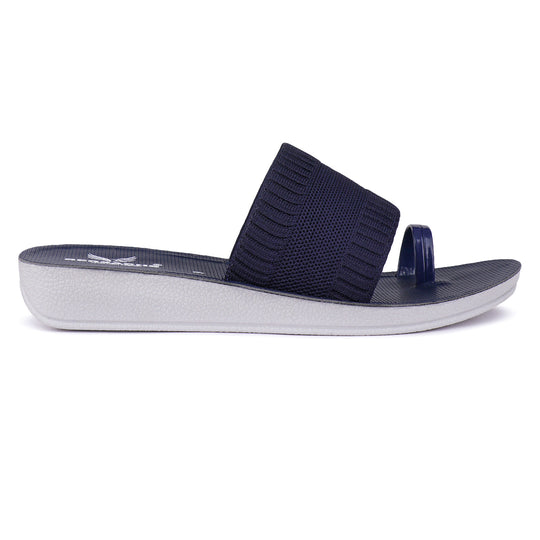 Bersache Extra Soft Classic Casual with  Regular wear with Ultra Soft & Flexibility Technology Flip Flop For Women's/Girl's-(6153-Navy)