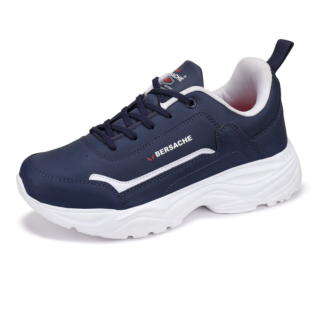 Bersache Lightweight Casual Sneaker Shoes For Men Blue-7055