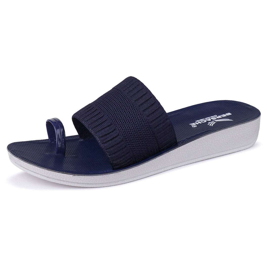 Bersache Extra Soft Classic Casual with  Regular wear with Ultra Soft & Flexibility Technology Flip Flop For Women's/Girl's-(6153-Navy)