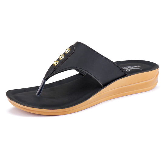 Bersache Extra Soft Classic Casual with  Regular wear with Ultra Soft & Flexibility Technology Flip Flop For Women's/Girl's-(6165-Black)