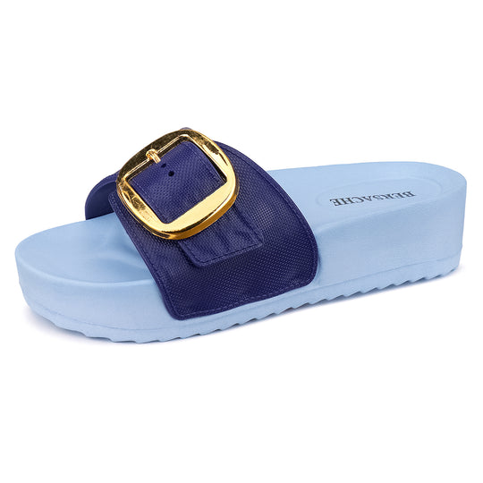 Bersache Extra Soft Classic Casual with  Regular wear with Ultra Soft & Flexibility Technology Flip Flop for Women's & Girl's (6181-Blue)