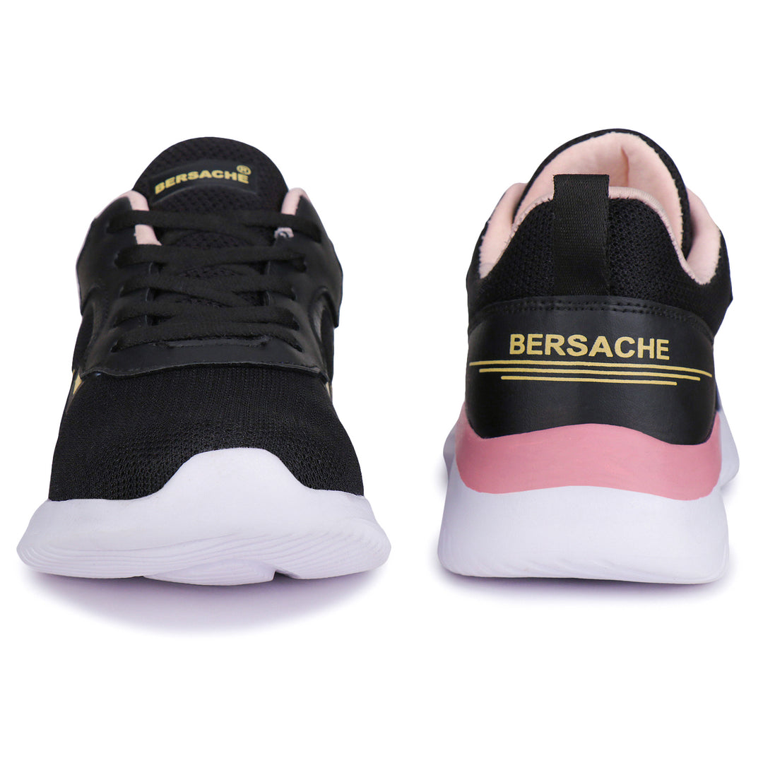 Besache Sneaker, Loafers ,Casual With Extra Comfort Sneakers For Women (Black-8027)