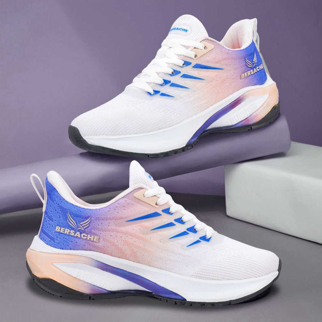 Bersache Premium Sports ,walking,Gym,cricket, Trending  Running Shoes For Men's (Blue-White-9212).