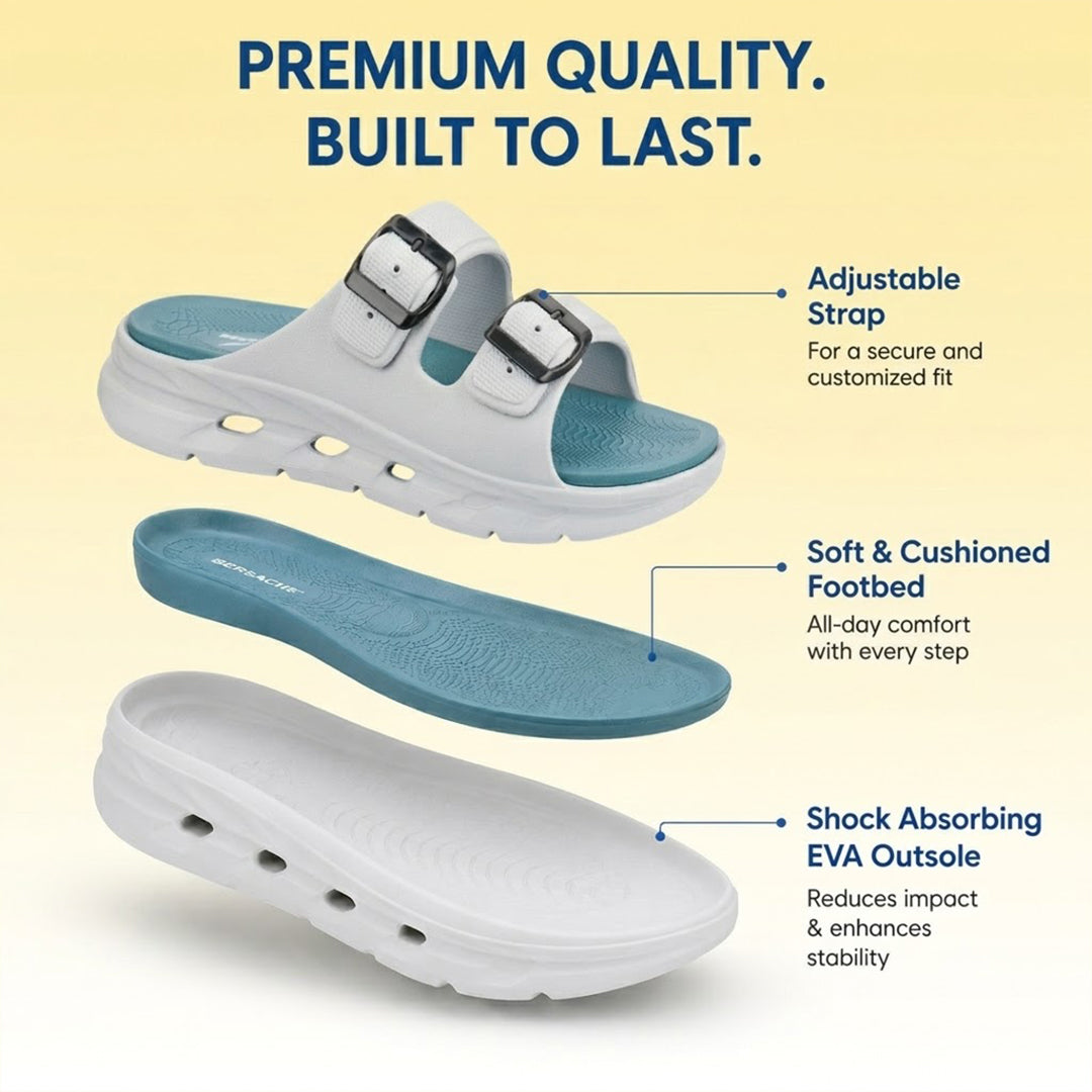 Bersache Extra Soft Classic Casual  with  Regular wear with Ultra Soft & Flexibility Technology Flip-Flop for Men's-(6340-Sea-Green & White).