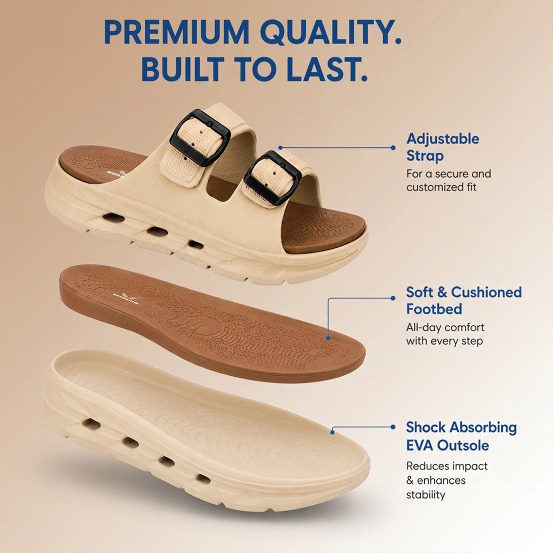 Bersache Extra Soft Classic Casual CHAPPAL with  Regular wear with Ultra Soft & Flexibility Technology  Slippers for Men's-(6341-Beige & Brown).