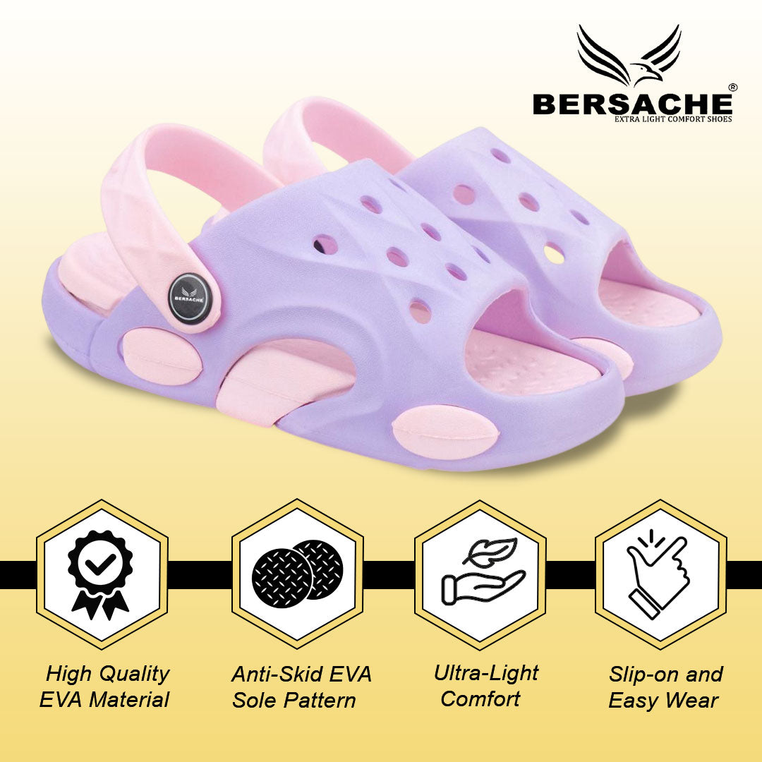 Bersache Extra Soft Classic Casual CHAPPAL with  Regular wear with Ultra Soft & Flexibility Technology Flip-Flop for Kids's-Purple-6319.