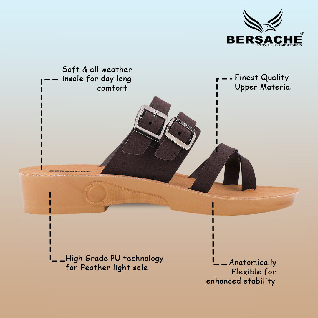 Bersache Extra Soft Classic Casual with  Regular wear with Ultra Soft & Flexibility Technology Flip Flop For women's/Girl's-(Black-6239)