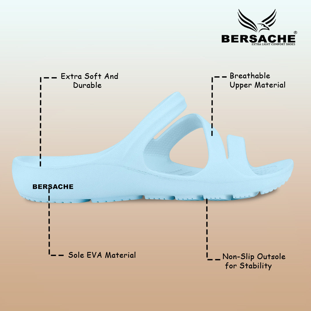 Bersache Extra Soft Classic Casual with  Regular wear with Ultra Soft & Flexibility Technology Flip-Flop for Women's & Girl's (6249-Blue)