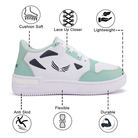Bersache Premium Sports ,Gym, Trending Stylish Running Colour Changing shoes for Women (8065-Green)