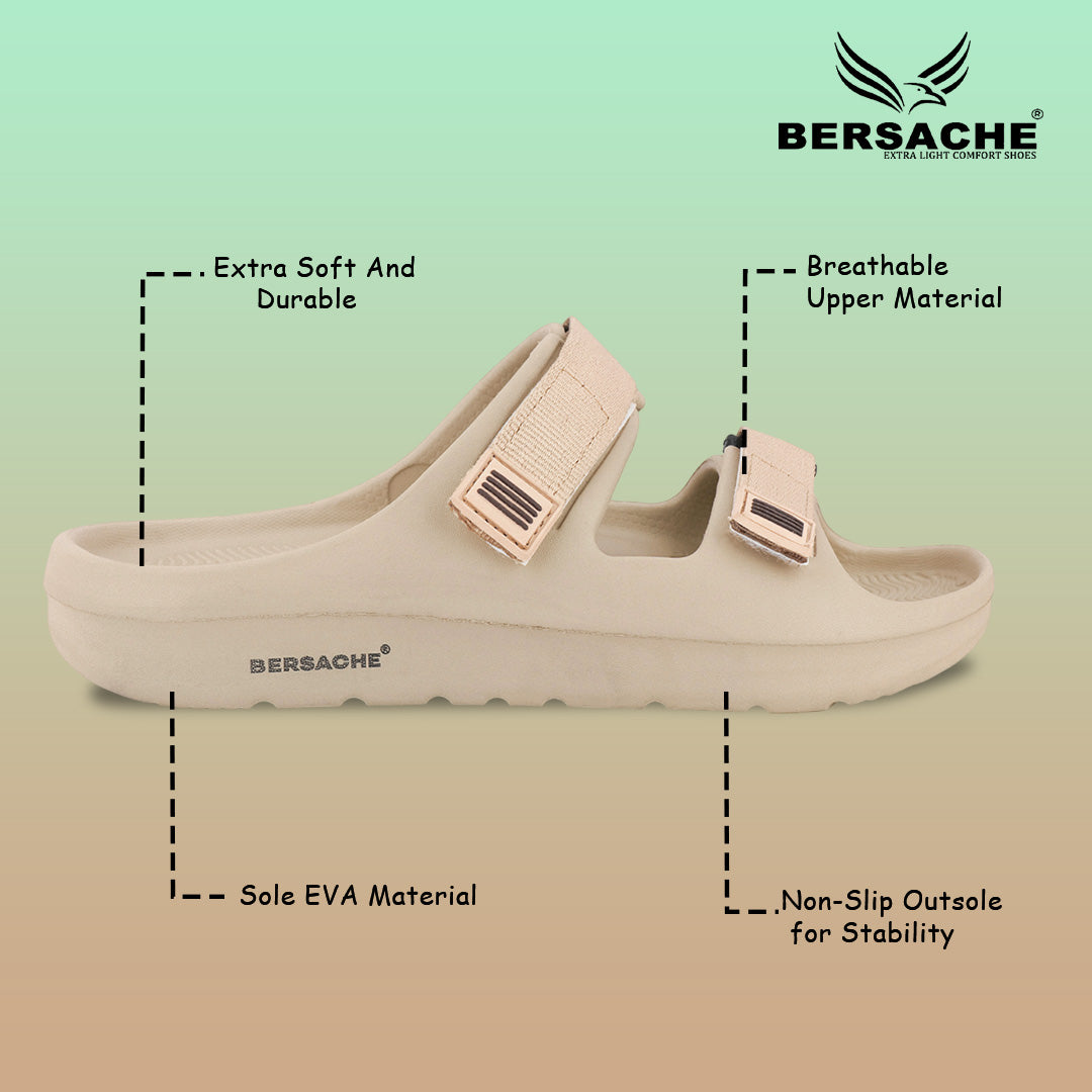 Bersache Extra Soft Classic Casual with  Regular wear with Ultra Soft & Flexibility Technology Flipflop For Men's & Boy's-(Beige-6287).